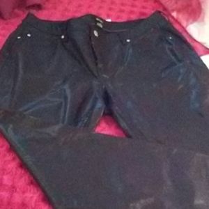 Shiny black 18w women's jeans